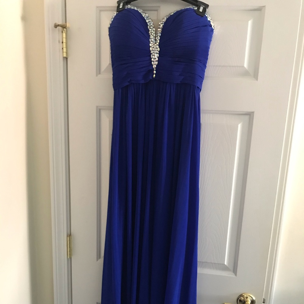 Royal blue prom dress